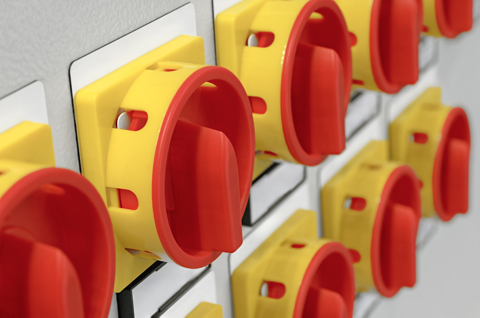 Electrical switches close-up